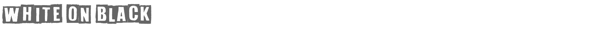 Sample characters White On Black Font